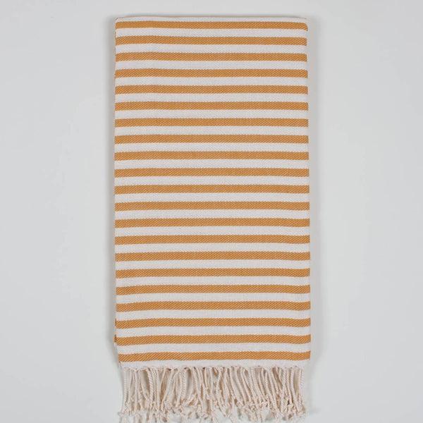 Mustard Striped Hammam Towel